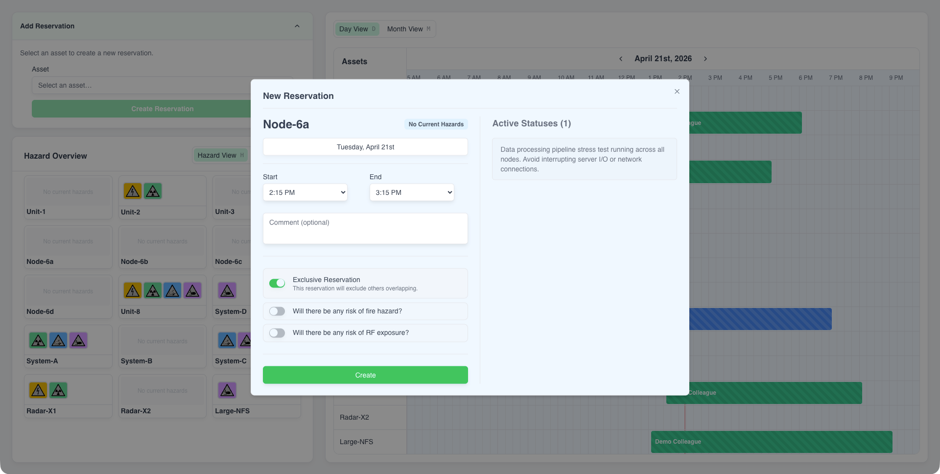 Detailed Reservation Form